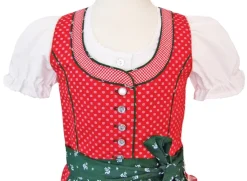 Lekra Kinder Dirndl Nele - 3-tlg. Rot Grün