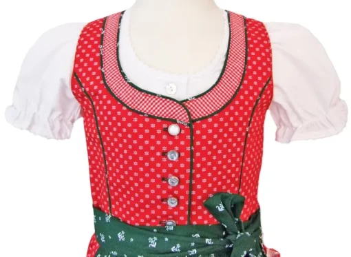 Lekra Kinder Dirndl Nele - 3-tlg. Rot Grün