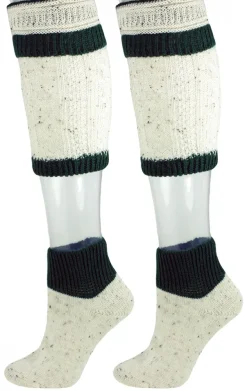 Loferl Trachtensocken für Herren Natur Grün