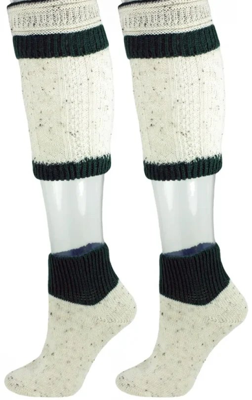 Loferl Trachtensocken für Herren Natur Grün