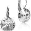 LUISIA® 12 mm Ohrringe Rivoli mit Kristallen von Swarovski® - Crystal / Kristall