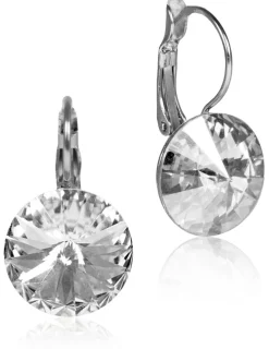 LUISIA® 12 mm Ohrringe Rivoli mit Kristallen von Swarovski® - Crystal / Kristall