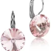 LUISIA® 12 mm Ohrringe Rivoli mit Kristallen von Swarovski® - Light Rosé