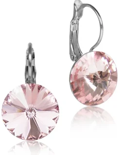 LUISIA® 12 mm Ohrringe Rivoli mit Kristallen von Swarovski® - Light Rosé