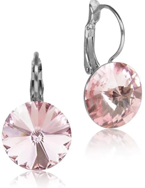 LUISIA® 12 mm Ohrringe Rivoli mit Kristallen von Swarovski® - Light Rosé