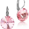 LUISIA® 14 mm Ohrringe Rivoli mit Kristallen von Swarovski® - Light Rosé