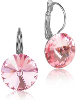 LUISIA® 14 mm Ohrringe Rivoli mit Kristallen von Swarovski® - Light Rosé