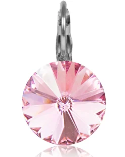 LUISIA® 14 mm Ohrringe Rivoli mit Kristallen von Swarovski® - Light Rosé
