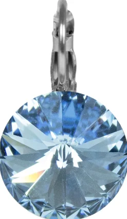 LUISIA® 14 mm Ohrringe Rivoli mit Kristallen von Swarovski® - Light Safir / Hellblau