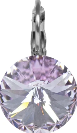 LUISIA® 14 mm Ohrringe Rivoli mit Kristallen von Swarovski® - Violet / Flieder