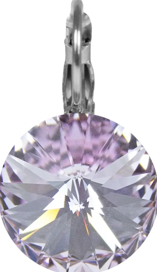 LUISIA® 14 mm Ohrringe Rivoli mit Kristallen von Swarovski® - Violet / Flieder