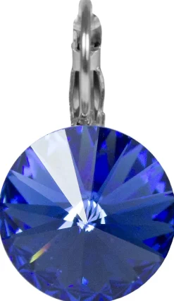 LUISIA® 14 mm Ohrringe Rivoli mit Kristallen von Swarovski® - Safir / Royalblau