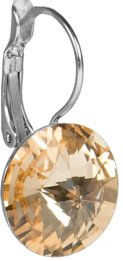 LUISIA® 14 mm Ohrringe Rivoli mit Kristallen von Swarovski® - Light Peach / Apricot