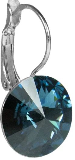 LUISIA® 14 mm Ohrringe Rivoli mit Kristallen von Swarovski® - Montana / Ozeanblau
