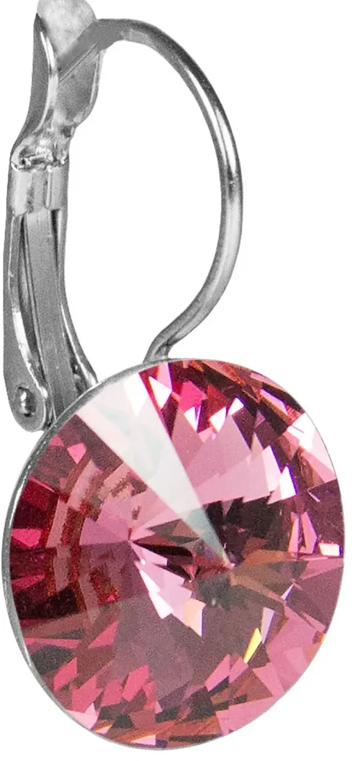 LUISIA® 14 mm Ohrringe Rivoli mit Kristallen von Swarovski® - Rosa