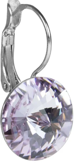 LUISIA® 14 mm Ohrringe Rivoli mit Kristallen von Swarovski® - Violet / Flieder