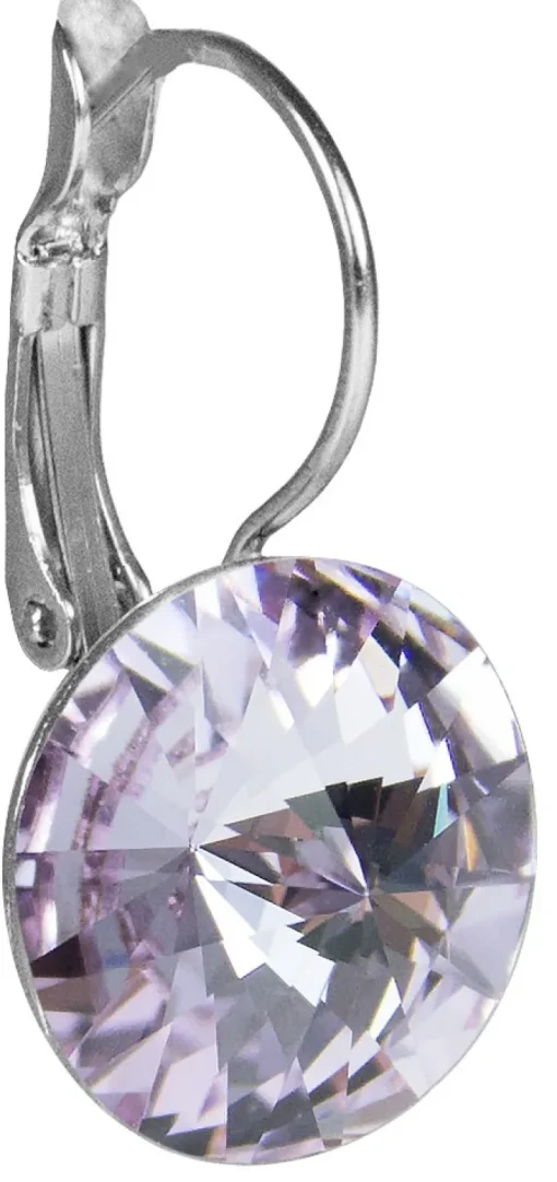 LUISIA® 14 mm Ohrringe Rivoli mit Kristallen von Swarovski® - Violet / Flieder