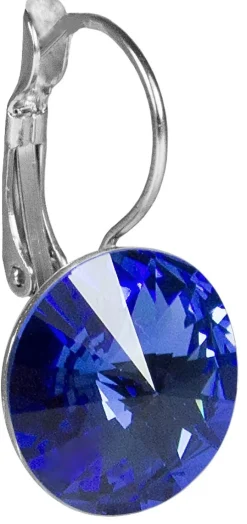 LUISIA® 14 mm Ohrringe Rivoli mit Kristallen von Swarovski® - Safir / Royalblau