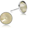 LUISIA® 6 mm Ohrstecker "Joy" mit Kristallen von Swarovski® | Matt Linen Creme