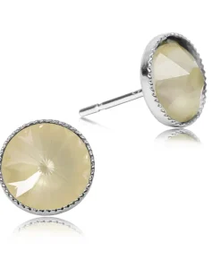 LUISIA® 6 mm Ohrstecker "Joy" mit Kristallen von Swarovski® | Matt Linen Creme