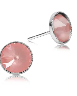 LUISIA® 6 mm Ohrstecker "Joy" mit Kristallen von Swarovski® | Matt Flamingo Pink