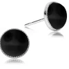 LUISIA® 6 mm Ohrstecker "Joy" mit Kristallen von Swarovski® | Perle Schwarz