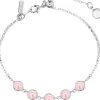 LUISIA® Armband "Calanthe" mit fünf Kristallen von Swarovski® - Silber / Light Rose