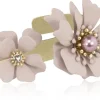LUISIA® Armreif Armspange Nelia mit Blumen - 16 Karat vergoldet Altrosa
