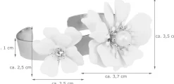 LUISIA® Armreif Armspange Nelia mit Blumen - 16 Karat vergoldet Schwarz
