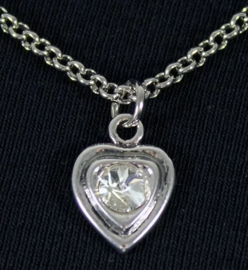 LUISIA® Doppelhalskette mit Edelweiß, Herz und Kristallen von Swarovski® - Silber