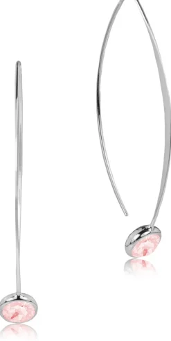 LUISIA® Durchzieher Ohrringe "Ciri" mit Kristallen von Swarovski® - Silber / Light Rose