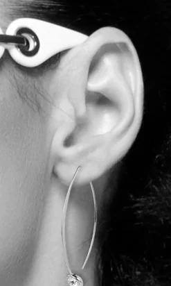 LUISIA® Durchzieher Ohrringe "Ciri" mit Kristallen von Swarovski® - Silber / Light Rose