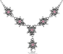 LUISIA® Edelweiß Collier Emilia mit Kristallen von Swarovski® - Light Rosé / Rose