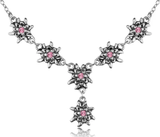 LUISIA® Edelweiß Collier Emilia mit Kristallen von Swarovski® - Light Rosé / Rose