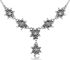 LUISIA® Edelweiß Collier Emilia mit Kristallen von Swarovski® - Crystal / Kristall