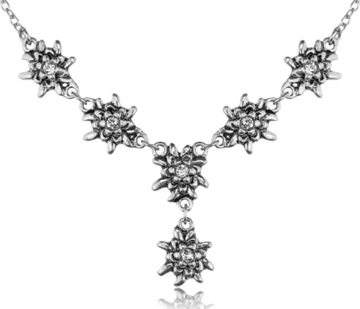 LUISIA® Edelweiß Collier Emilia mit Kristallen von Swarovski® - Crystal / Kristall