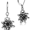 LUISIA® Edelweiß Ohrhänger "Emilia" mit Kristallen von Swarovski® | Jet / Schwarz - Ohrringe