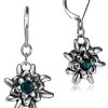 LUISIA® Edelweiß Ohrhänger "Emilia" mit Kristallen von Swarovski® | Montana / Ozeanblau - Ohrringe