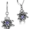 LUISIA® Edelweiß Ohrhänger "Emilia" mit Kristallen von Swarovski® | Lila / Tanzanite - Ohrringe