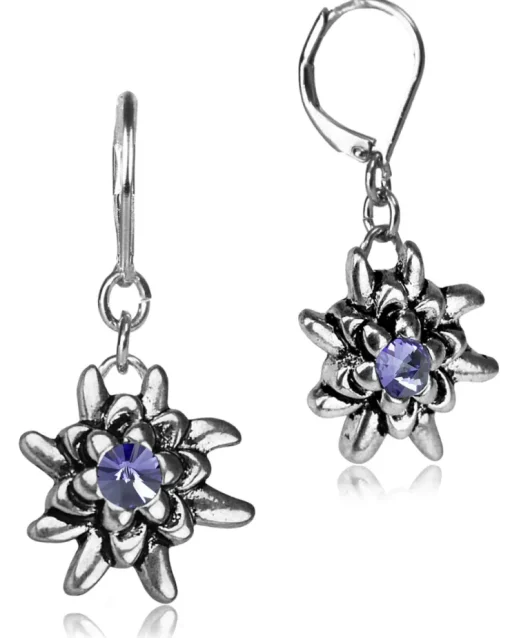 LUISIA® Edelweiß Ohrhänger "Emilia" mit Kristallen von Swarovski® | Lila / Tanzanite - Ohrringe