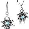 LUISIA® Edelweiß Ohrhänger "Emilia" mit Kristallen von Swarovski® | Aqua / Hellblau - Ohrringe