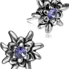 LUISIA® Edelweiß Ohrstecker "Emilia" mit Kristallen von Swarovski® | Lila / Tanzanite
