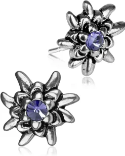 LUISIA® Edelweiß Ohrstecker "Emilia" mit Kristallen von Swarovski® | Lila / Tanzanite