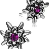 LUISIA® Edelweiß Ohrstecker "Emilia" mit Kristallen von Swarovski® | Fuchsia / Pink
