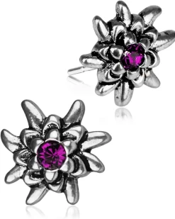 LUISIA® Edelweiß Ohrstecker "Emilia" mit Kristallen von Swarovski® | Fuchsia / Pink