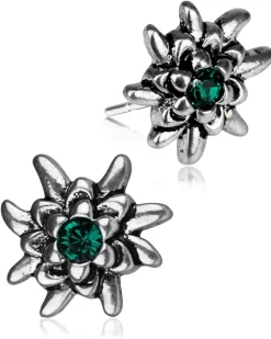 LUISIA® Edelweiß Ohrstecker "Emilia" mit Kristallen von Swarovski® | Emerald / Smaragdgrün