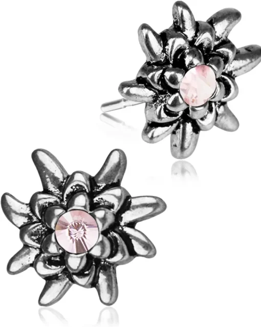 LUISIA® Edelweiß Ohrstecker "Emilia" mit Kristallen von Swarovski® | Light Rosé / Rose
