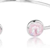 LUISIA® Einreihiger Armreif "Fjella" mit zwei Kristallen von Swarovski® - Silber / Lavender Delite