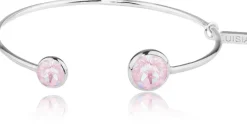 LUISIA® Einreihiger Armreif "Fjella" mit zwei Kristallen von Swarovski® - Silber / Lavender Delite