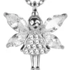 LUISIA® Filigrane Damen Halskette mit kleiner Strass Kristall Elfe - 925 Silber Schmuck mit Zirkonia